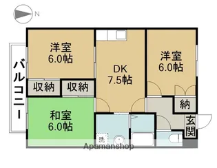グリシニー【2階】の間取り