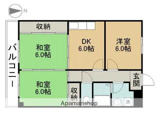 愛知県あま市甚目寺寺西【マンション】の間取り