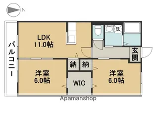 ガーデンピュア【2階】の間取り