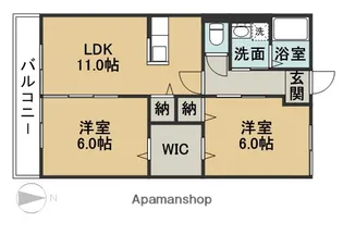 ガーデンピュア【1階】の間取り