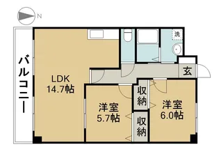 クレアール古城【2階】の間取り