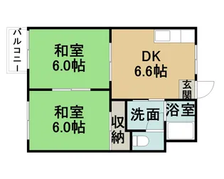 タウン松葉【A201号室】の間取り