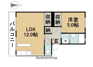 ドマーニ・J【102号室】の間取り