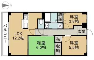 愛知県あま市七宝町川部佛供田【マンション】の間取り