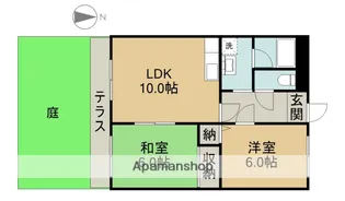 グランディー青塚【1階】の間取り