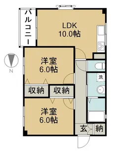 ペイサージュ【102号室】の間取り