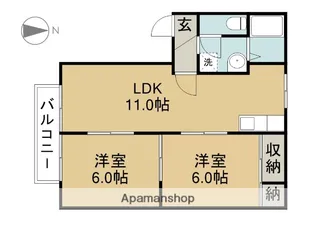 レインボーコート【103号室】の間取り