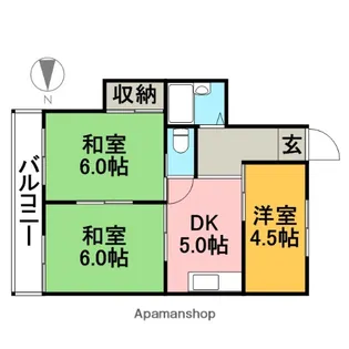 リアナ稲沢アパートメント【3階】の間取り
