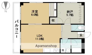 セントA−Ⅱ【2B号室】の間取り