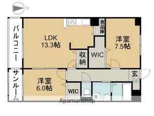 クレール池之表【1階】の間取り