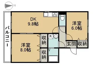 ココガーデン【301号室】の間取り