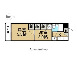 ガーデンハイツ神山【305号室】の間取り