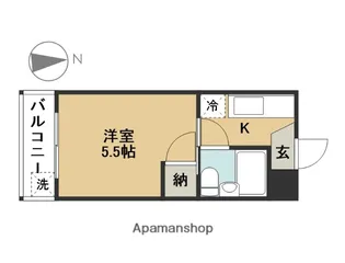ガーデンハイツ神山【102号室】の間取り