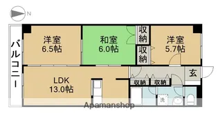 シープヒルズ七宝【3階】の間取り