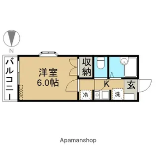 ヴィクトワール庄内【2A号室】の間取り
