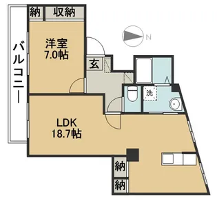 八幡マンション【402号室】の間取り