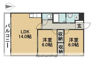 シャンテタチバナ【3階】の間取り