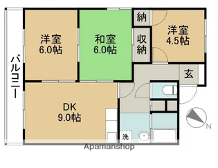 リバークレストワン【203号室】の間取り