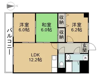 ハピネス五反田【2階】の間取り
