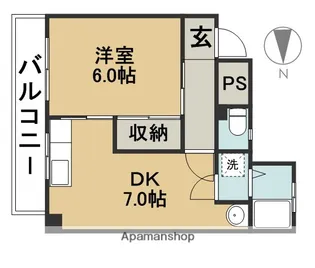 ドルフヒシダ【2D号室】の間取り