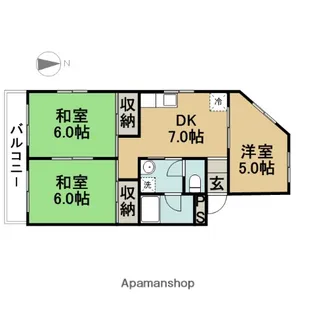 上条マンション【201号室】の間取り