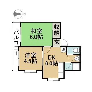 クオーレ稲島【401号室】の間取り