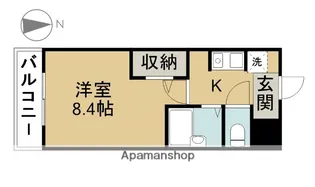 リバーケイプ【106号室】の間取り