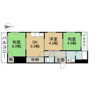 コーポエム5【3A号室】の間取り