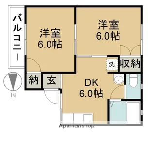 サンライフ【202号室】の間取り