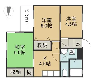 セゾンコート【3C号室】の間取り