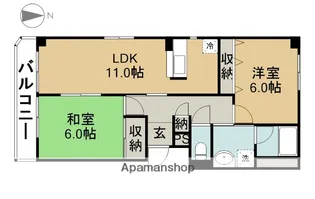 ベルメゾンA【3C号室】の間取り