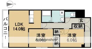 ベルメゾンA【4A号室】の間取り
