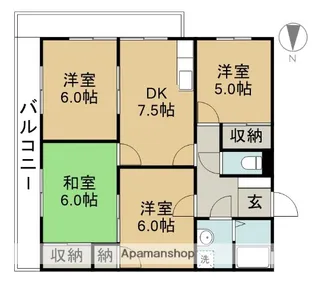 ハビタート国府宮【3階】の間取り