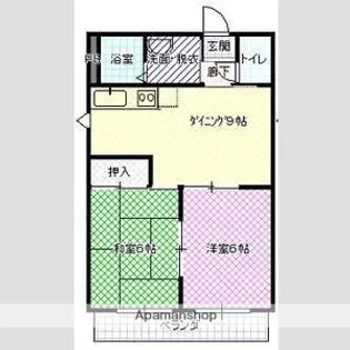 サンシャインⅡ【202号室】の間取り