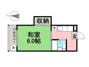 サンセット77【204号室】の間取り