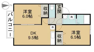 2DKの間取り画像