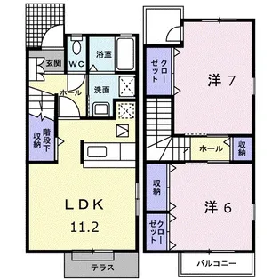 ステイブル神明【1階】の間取り