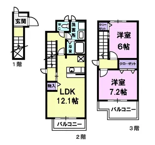 ステイブル神明【2階】の間取り