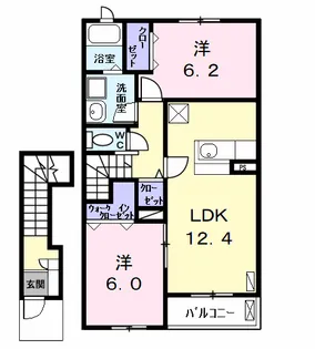 第2ペンションタカラB【2階】の間取り