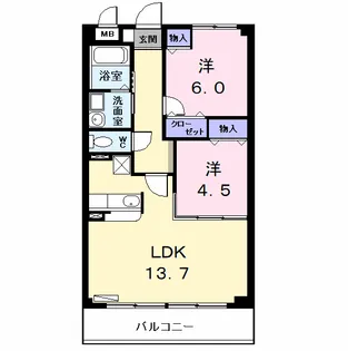 グレイシャス甚目寺【5階】の間取り