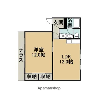 パーク片町【102号室】の間取り