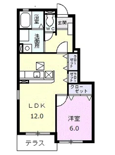 アウローラSⅢ【1階】の間取り