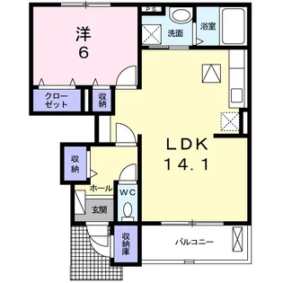 エレガント・シュウ【1階】の間取り