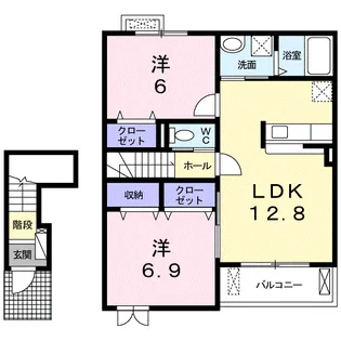 エレガント・シュウ【2階】の間取り