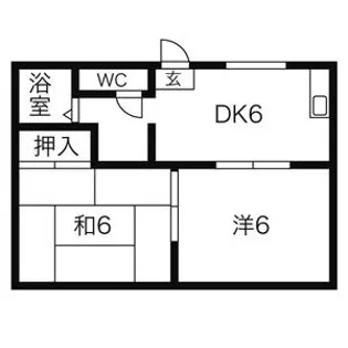 コーポ池ノ島【1階】の間取り