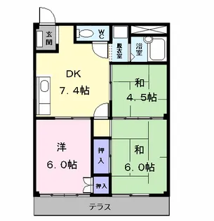 シティハイツ人見A【1階】の間取り