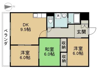 クィーンハイツ大治【3階】の間取り