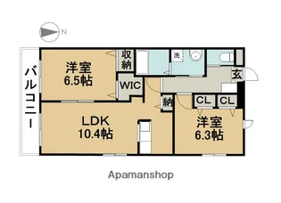 LA LUNA【3階】の間取り