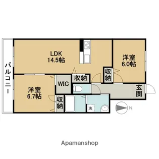 LA LUNA【1階】の間取り