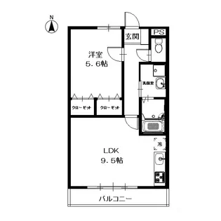 アンプルール リーブル 桜田【2階】の間取り
